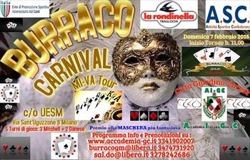 burraco Carnival - c/o Uesm via Sant'uguzzone 8 Milano 